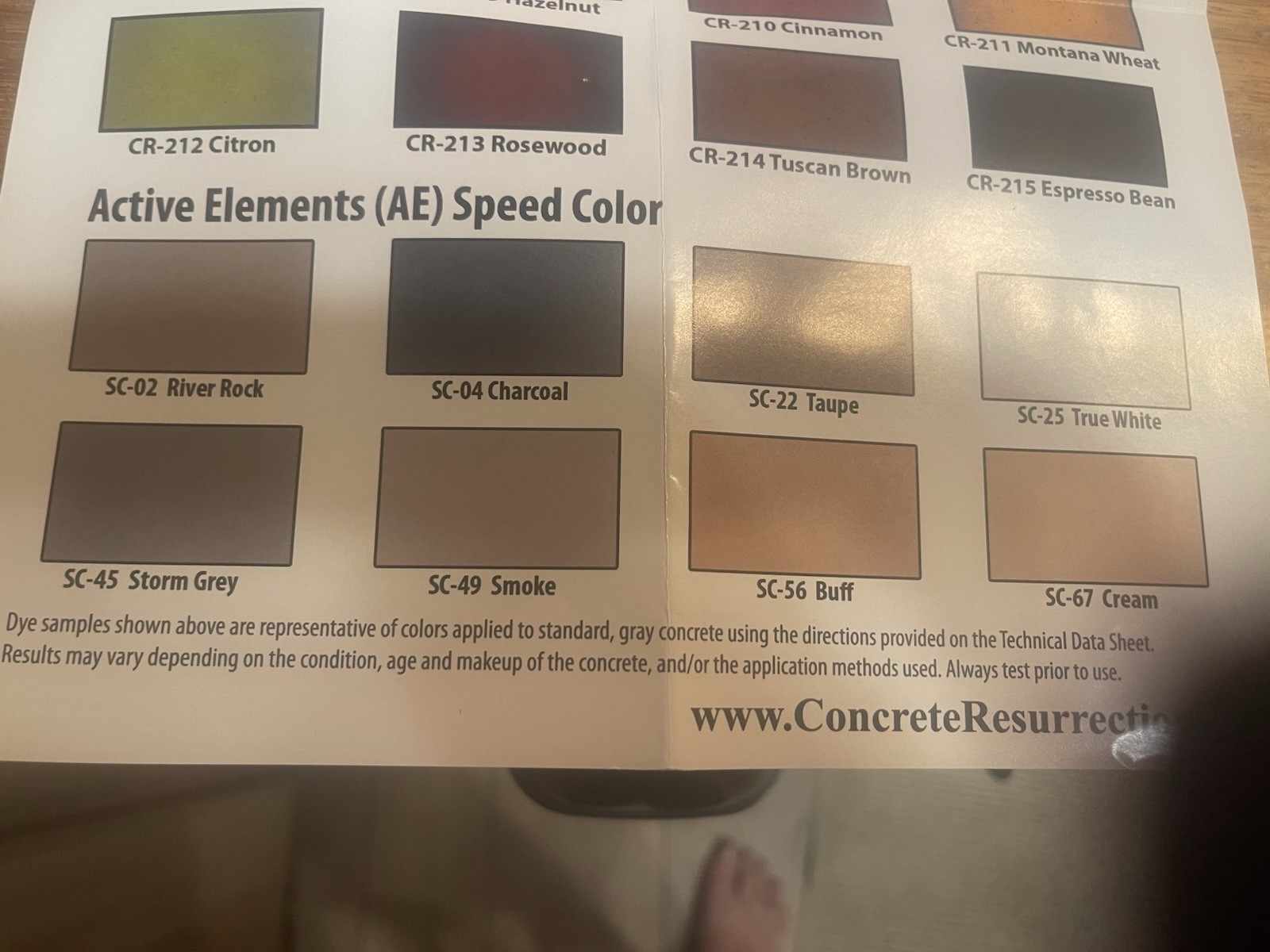 Fast Drying Concrete Stain-Professional-Easy to Use 7 Color Sample Pack 8oz each