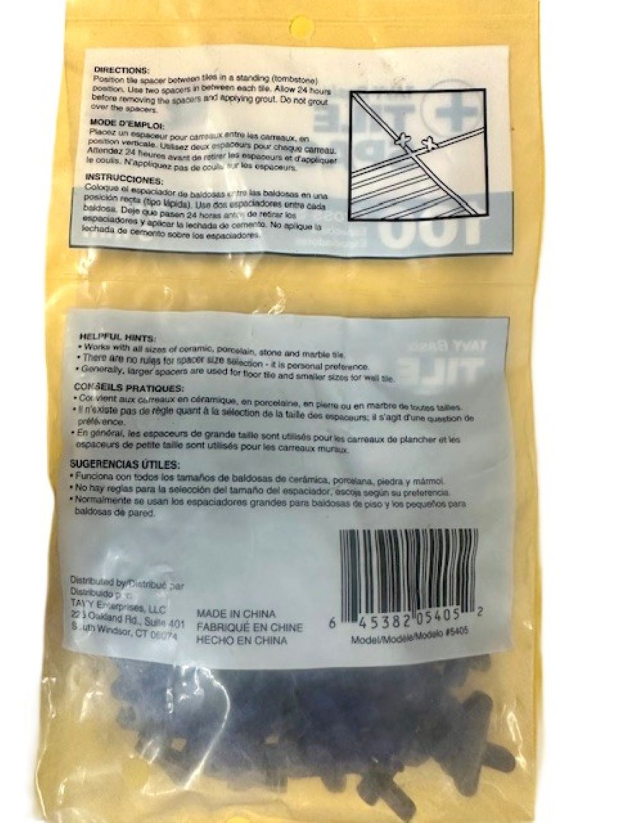 Tavy Basix Cross Tile Spacers 3/16in 5mm 100pc 1 Pack Brand New