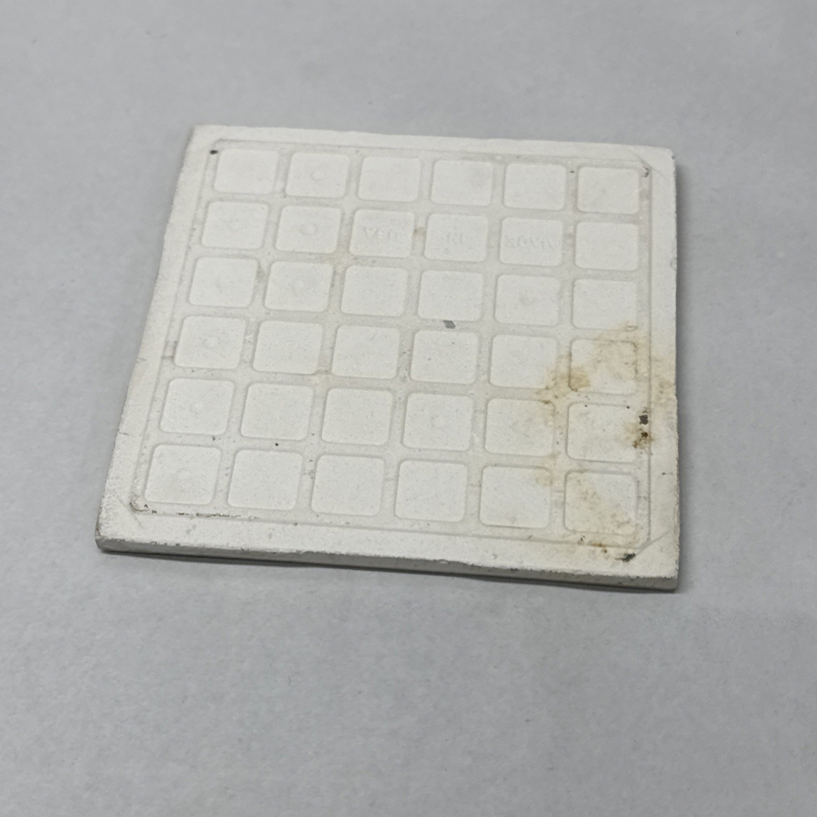 Florida Tile 4 3/8 Vintage FT Ceramic Crystal Glazed 4×4 Tan Gray Mottle Bone