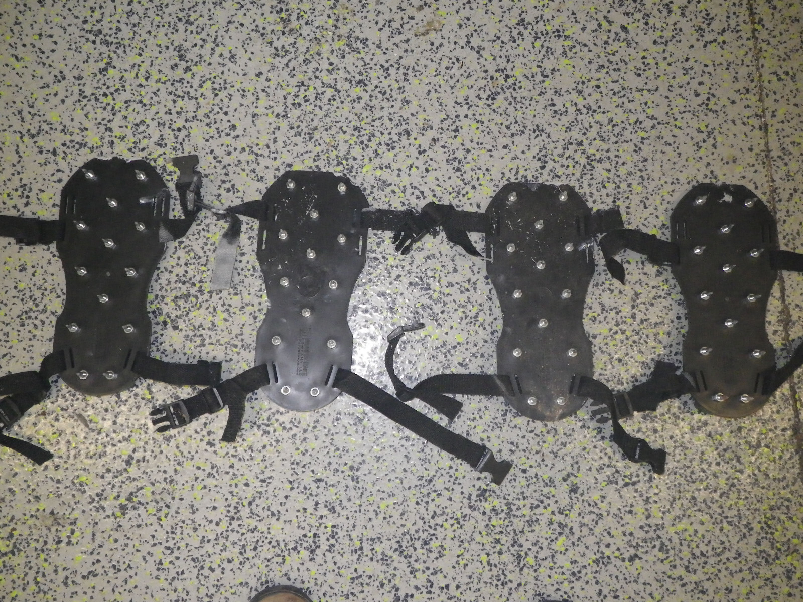 2 Pair used Midwest Spiked Shoes with 3/4″ Spikes Perfect for Epoxy Floors