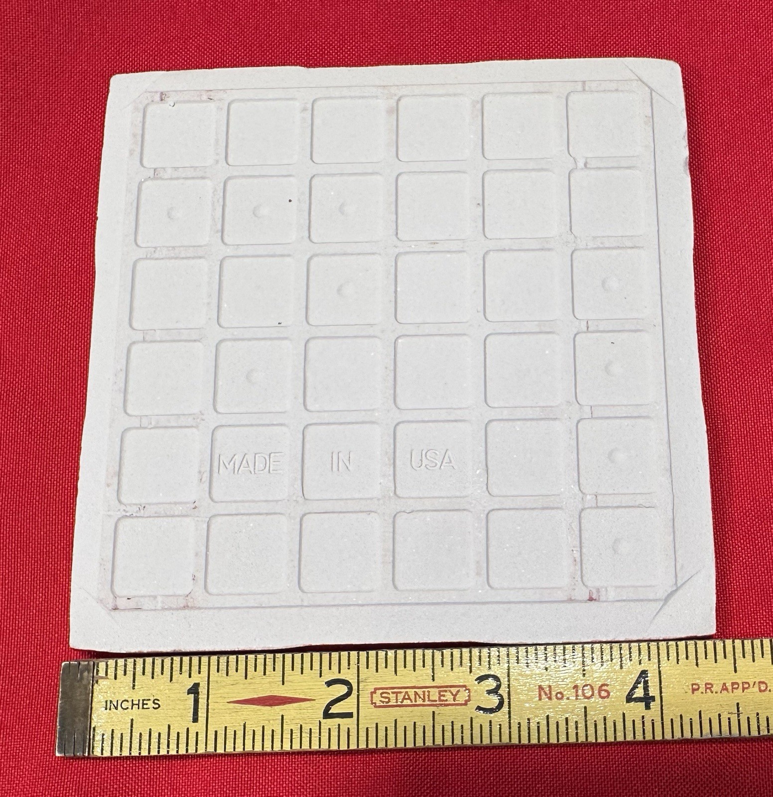 1 pc. Brilliant High-Quality RED: 4-3/8″ Glossy Ceramic Tile by Florida Co. NEW