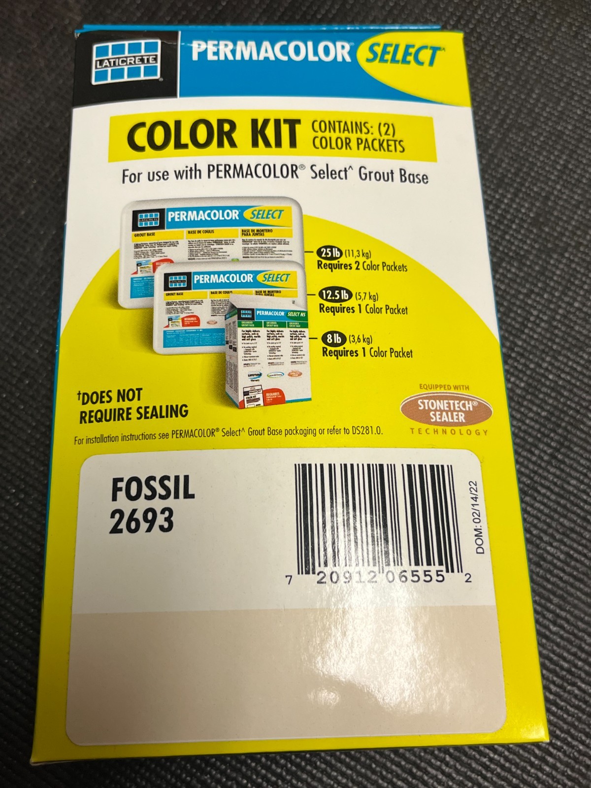 Laticrete Permacolor Select Fossil 2693 9 x 48 lb Grout Lot of 9