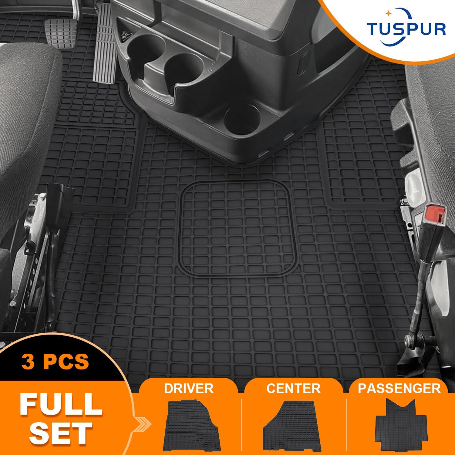Floor Mats Fit for Freightliner Cascadia 2018-2026 | Heavy Duty Truck Floor Rubb