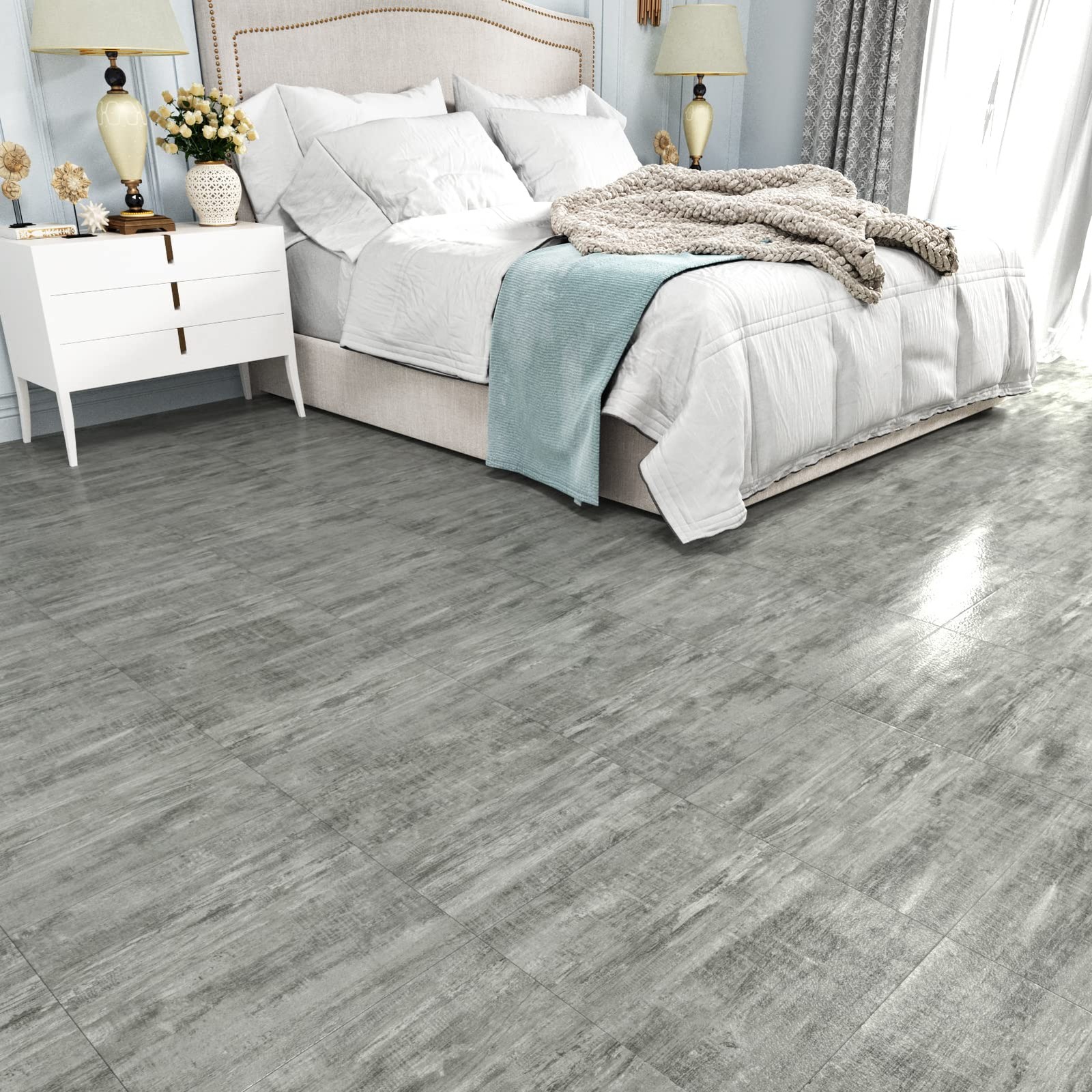 20PCS Peel Stick Floor Tiles Waterproof Vinyl Flooring 12×12