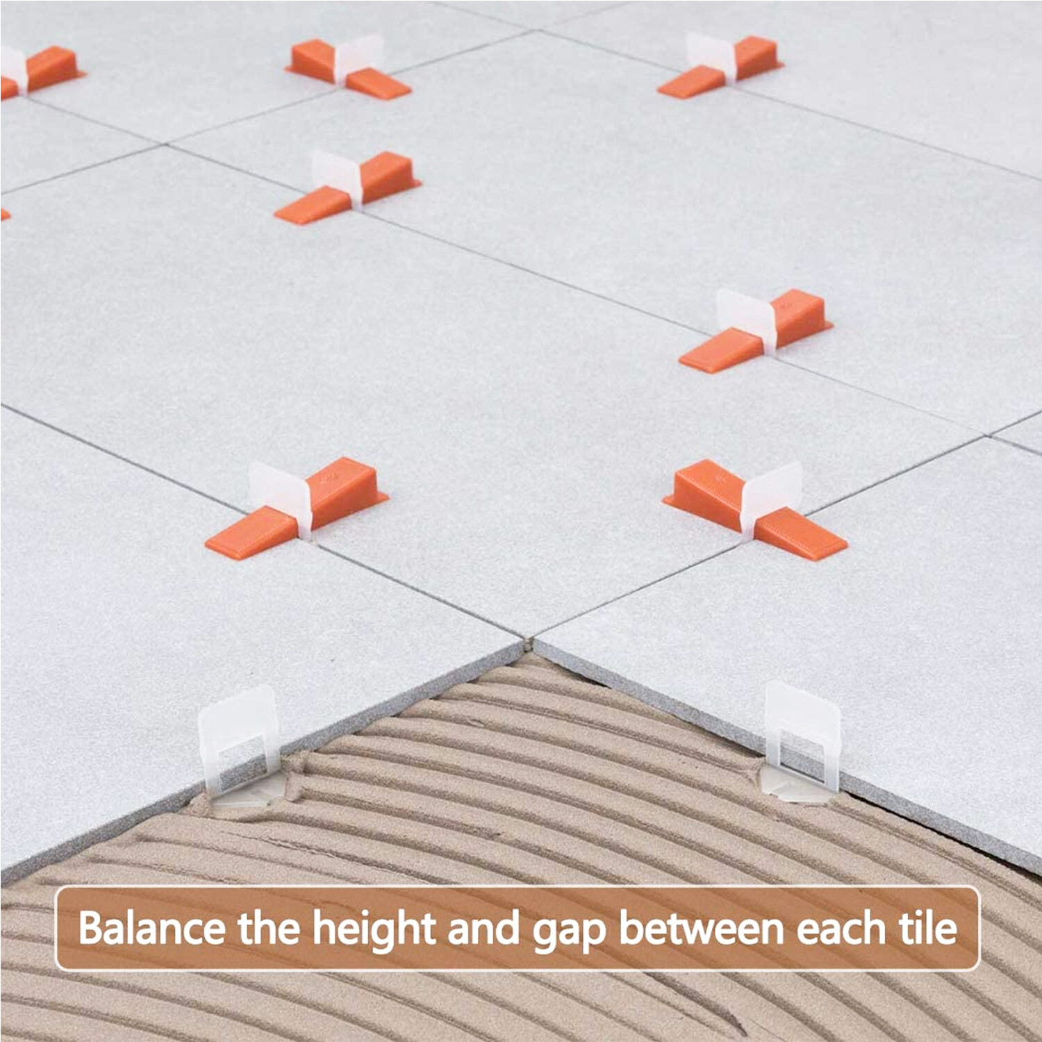 800x Clips Tile Leveling System Set 1.5mm Tile Spacer for Tile Installation tool