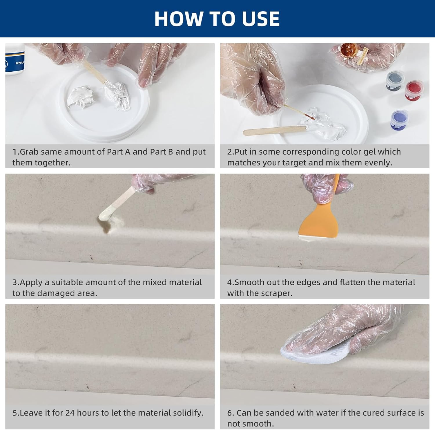 Marble and Granite Repair Kit Porcelain Marble Stone and Quartz Countertops R…
