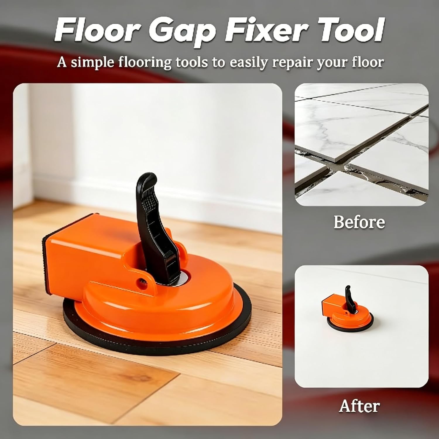 Floor Gap Fixer Repair Tool Strong Suction Cup Seamless Joint Tool Plank Grabber