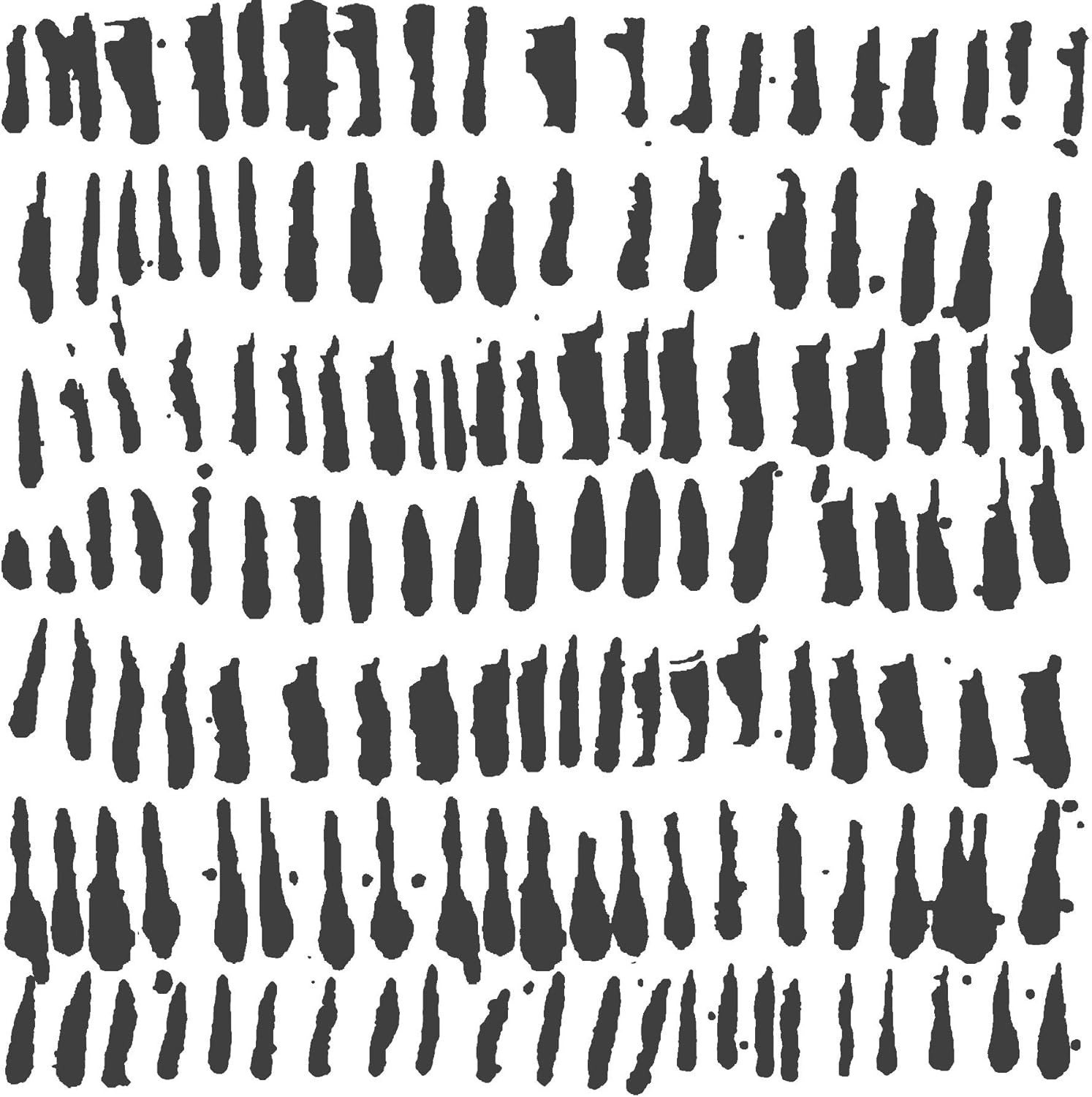 Water-Resistant Peel and Stick Floor Tiles, Black Brushstroke, 12×12 Inches Each