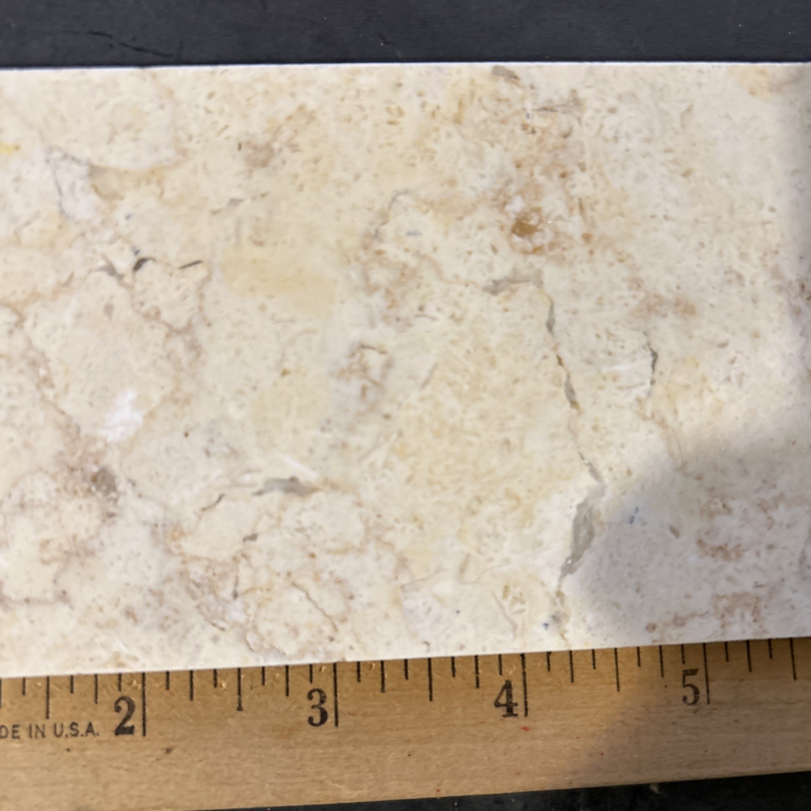 (1) piece Jerusalem Stone Ramon Gold Honed 3x6x3/4″ Beige Wall Tile Backsplash