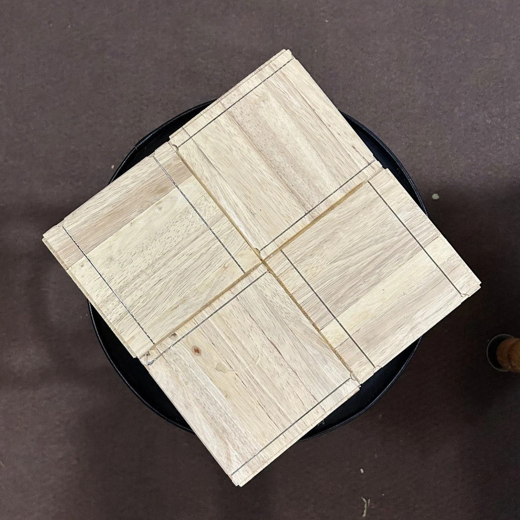 Traffic Master Solid Hardwood Hevea Parquet Flooring Natural Prefinished NEW