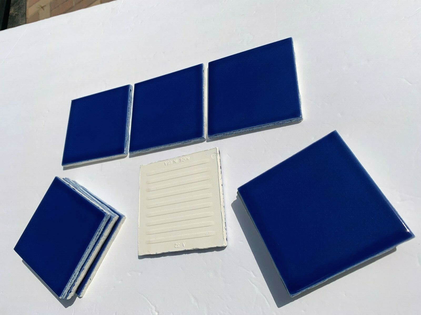 NEW AMERICAN OLEAN 4″ x 4″ ROYAL BLUE S15 GLOSS * 12 * TILES