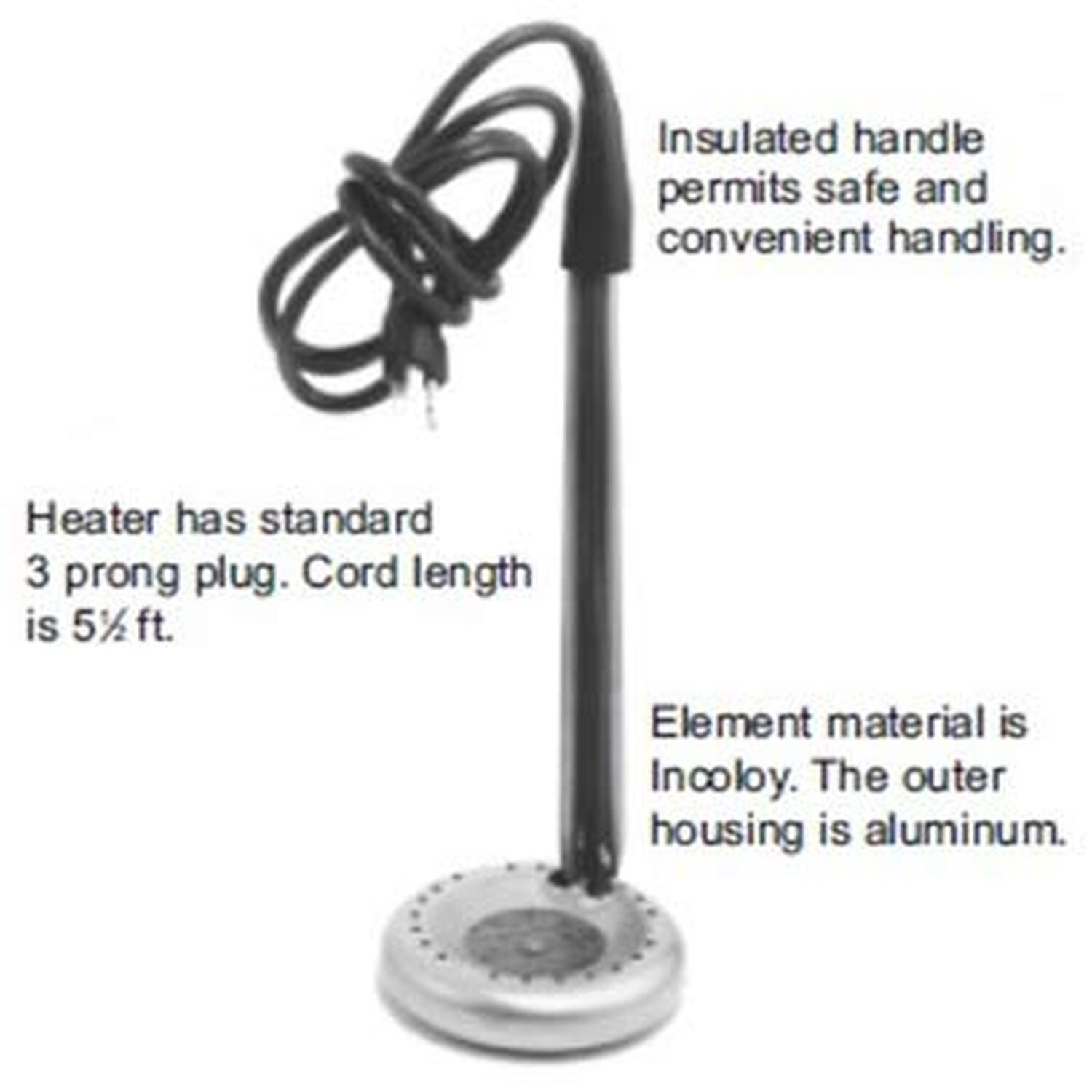 Electra 3150SS SafeHete All-Purpose 5-1/2″ x 11-1/2″ Portable Electric Water …