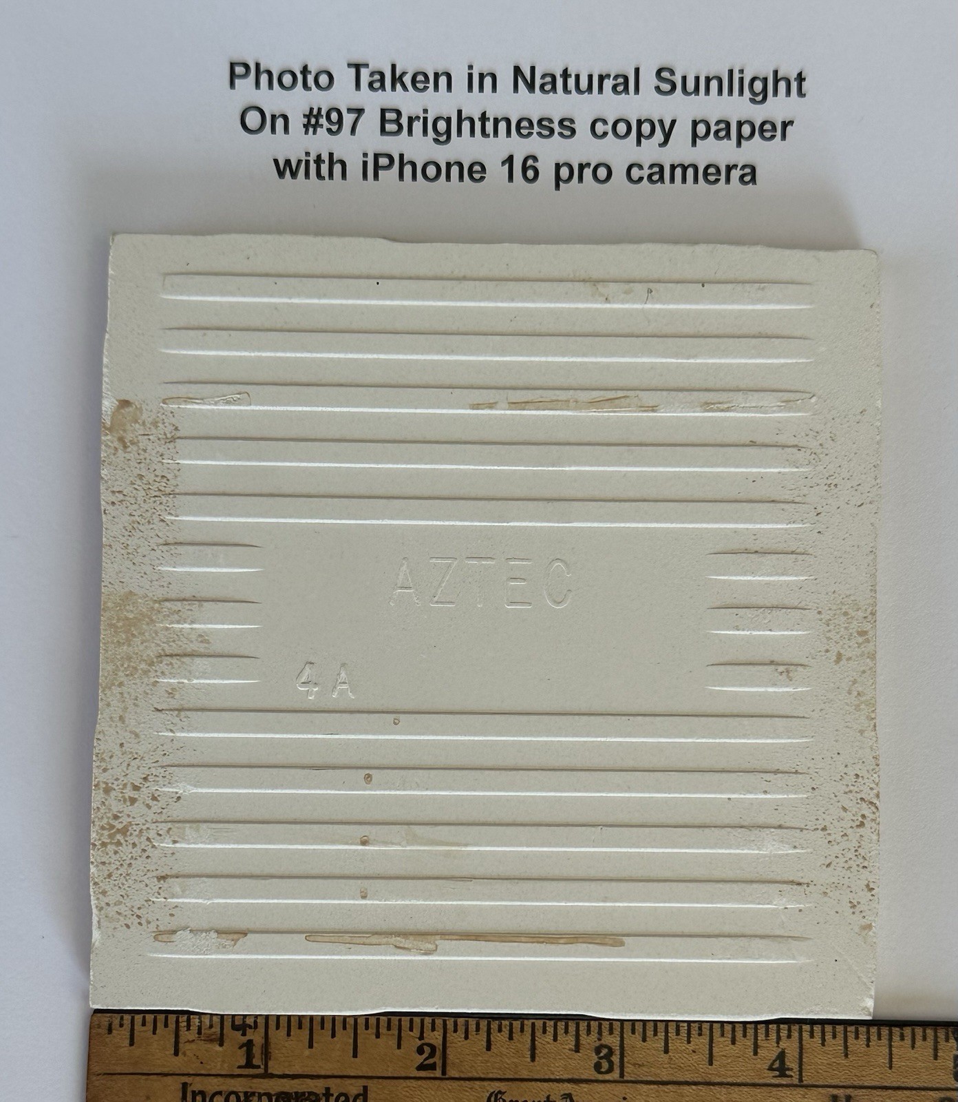 1 pc. AZTEC Medium Brown: 4-3/8″ Matte Ceramic Tile, New Old Stock