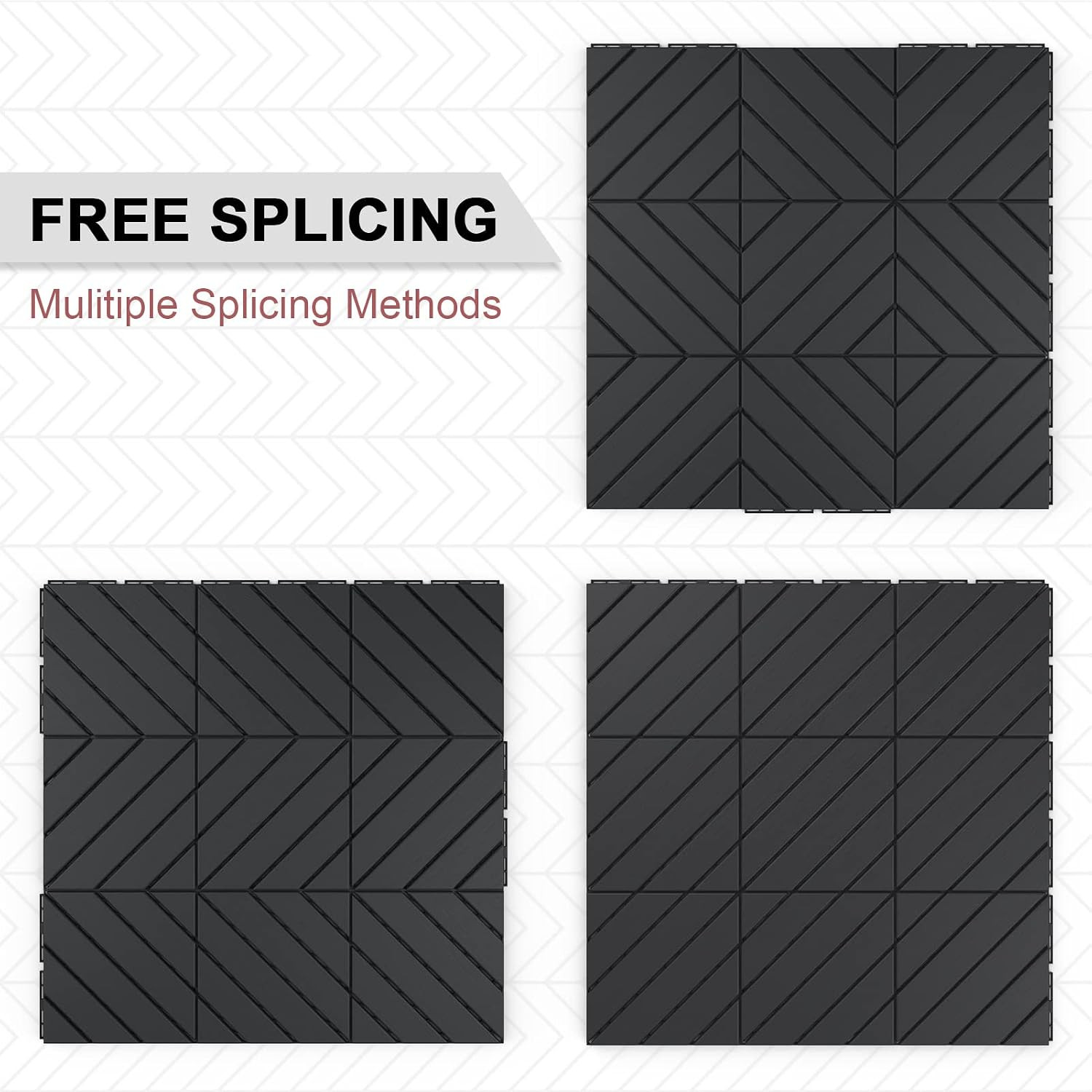36 Pack Interlocking Deck Tiles, 12″X12″ Patio Pavers, Heavy Duty Plastic Outdoo