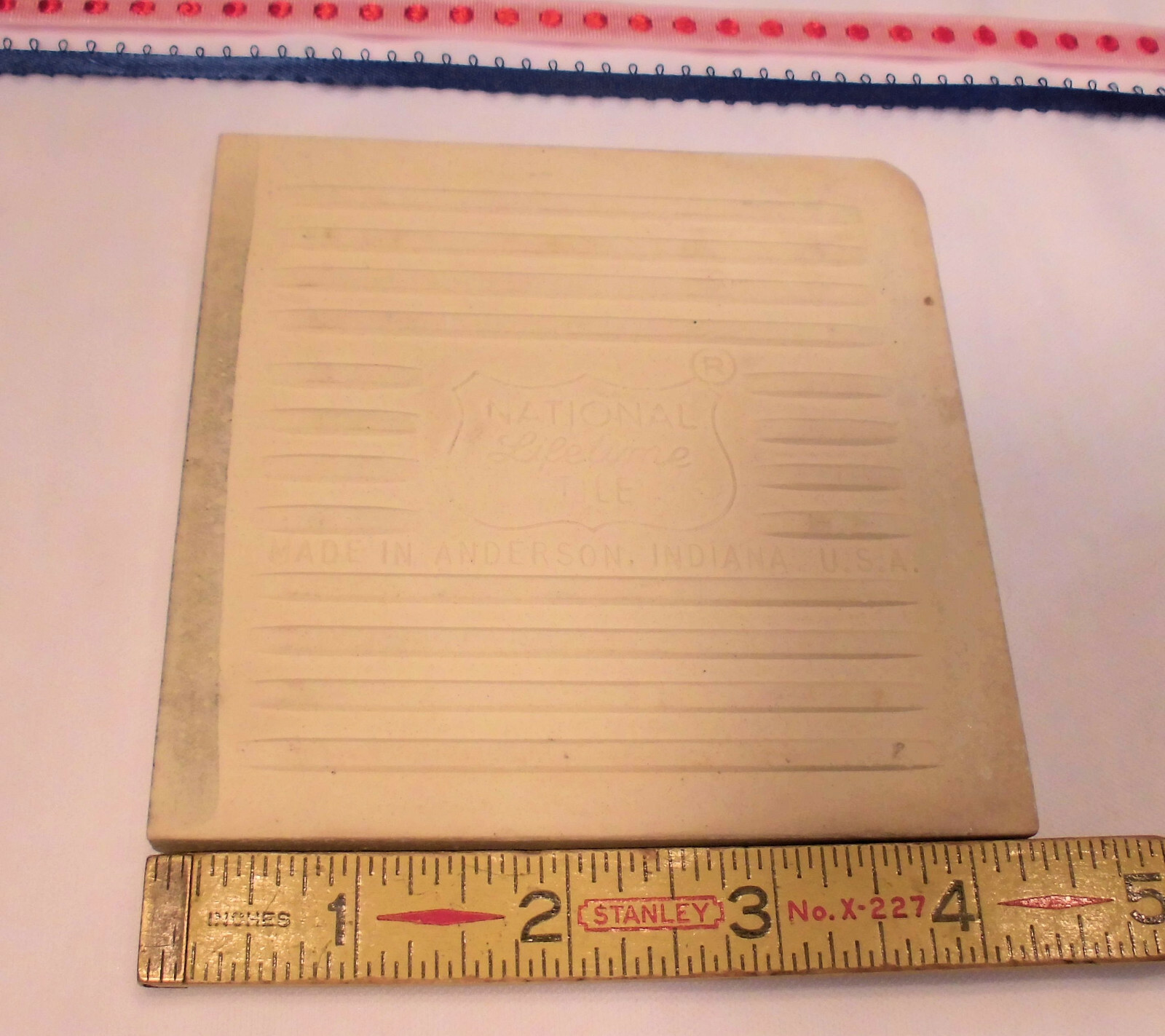 1 pc. *Twilight Blue* Ceramic Glossy Corner Bullnose 4-3/8″ National Tile Co.