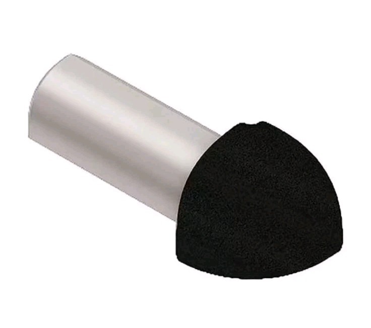 Schluter Rondec ED/RO125MGS Outside Corner 1/2in. Aluminum Matte Black