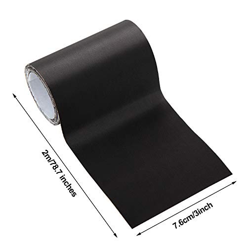 3×79 Inch Nylon Repair Patches Nylon Patches for Jackets Self Adhesive Black