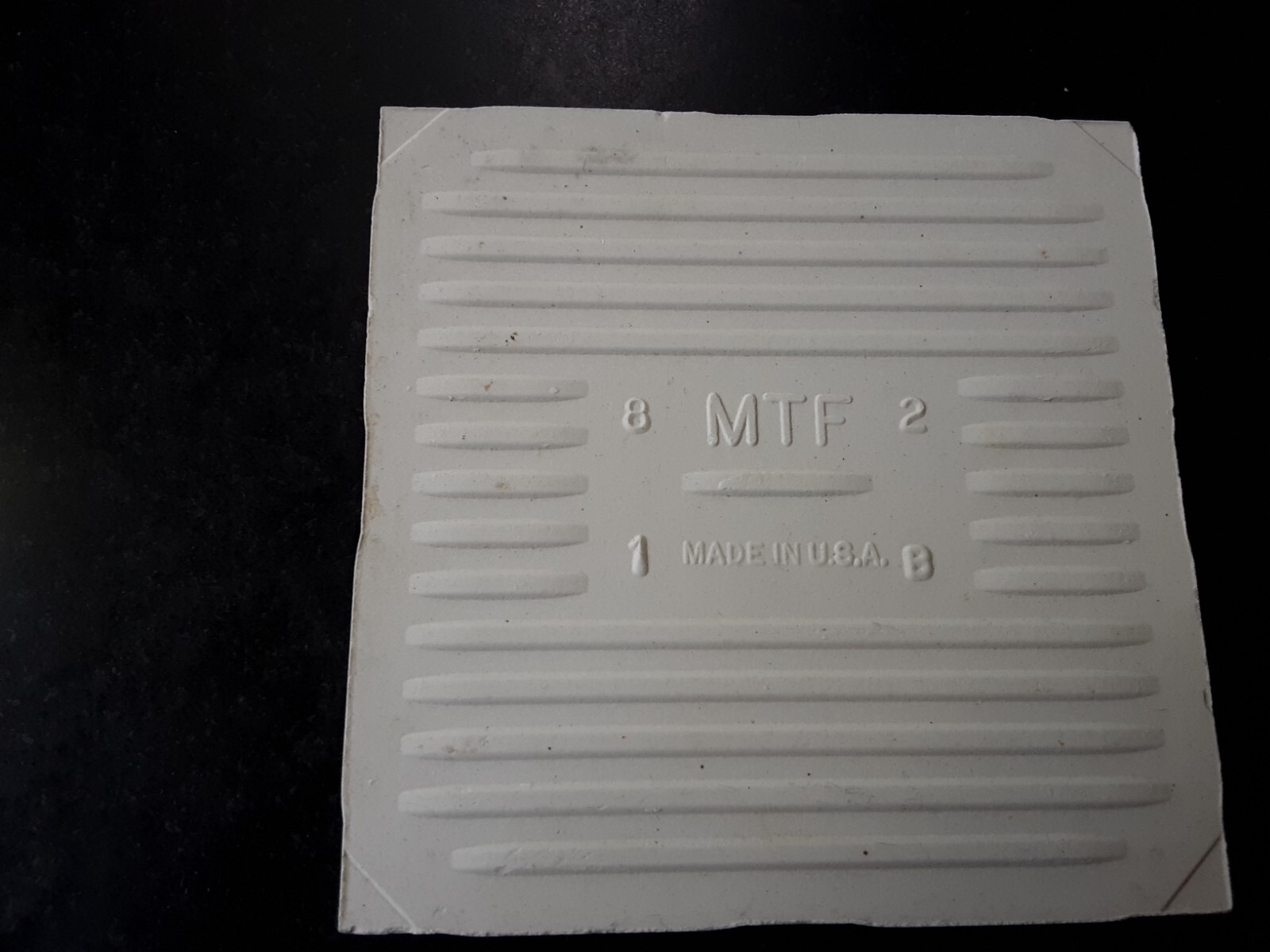 MTF Made in the USA Gloss Brown Speckles on Offwhite Ceramic Wall Tile  1960 new