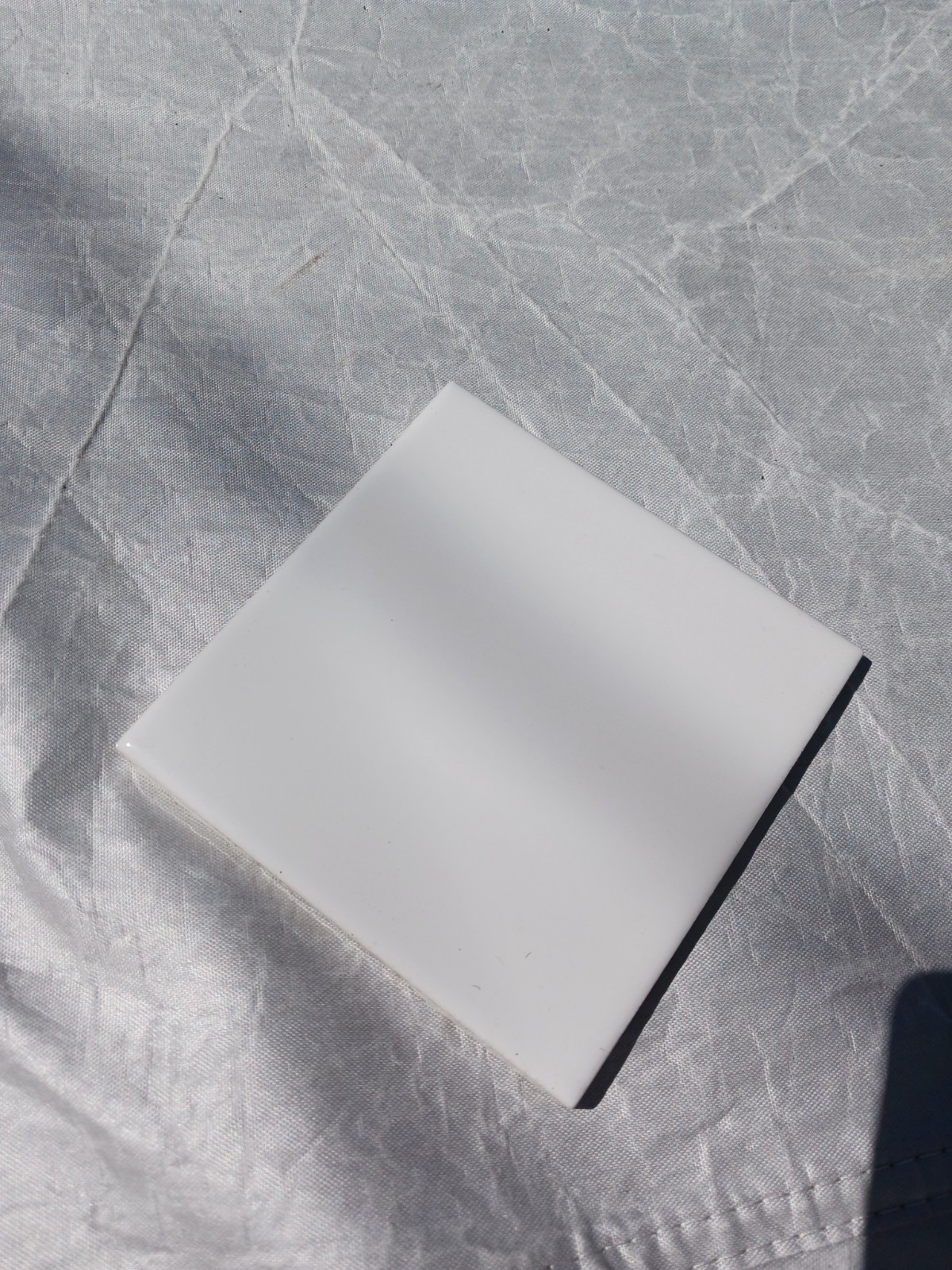 US CERAMIC TILE CO. Glossy Snow White 4 1/4″ Square Tile