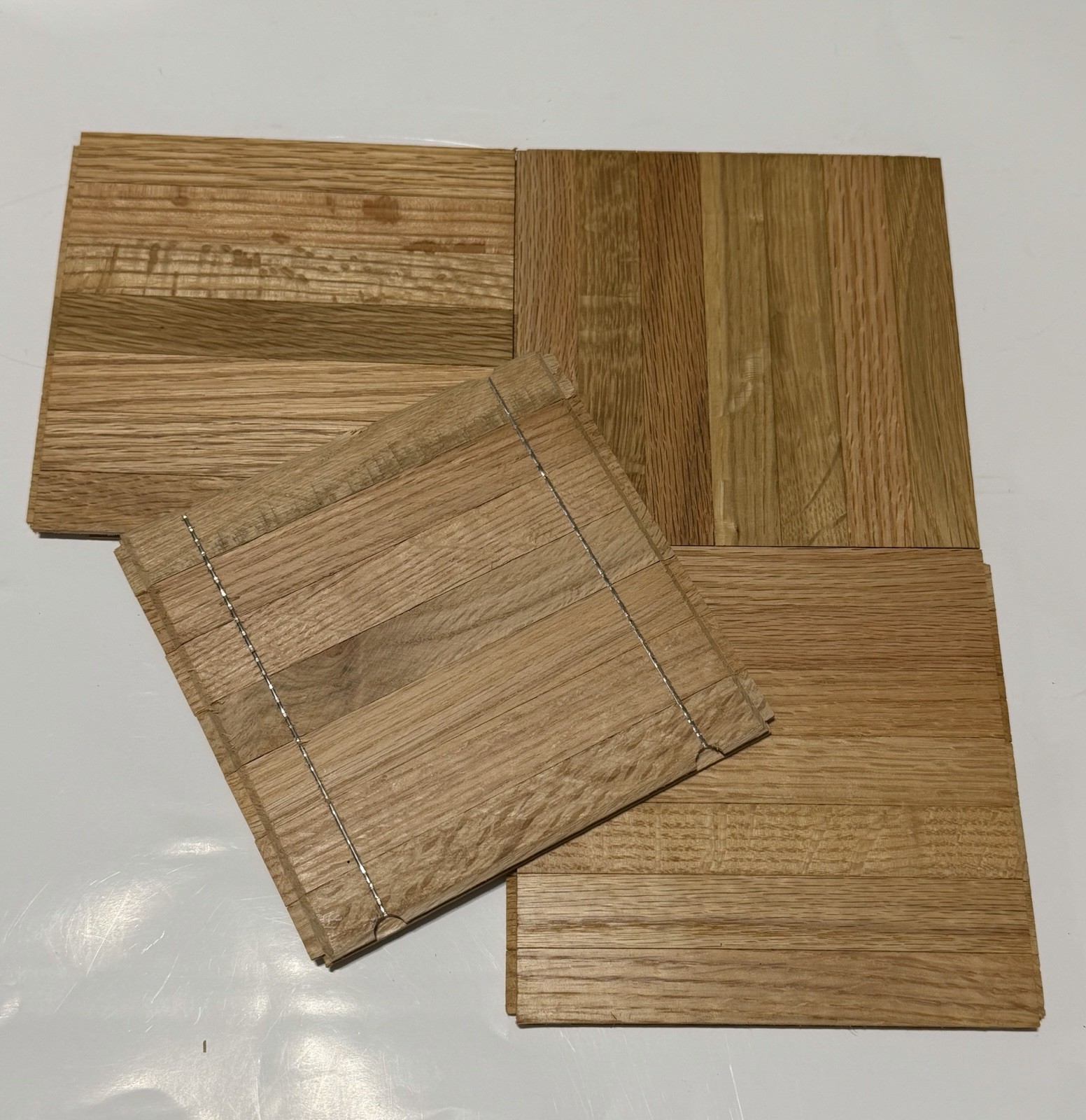 Oak Parquet Flooring COLOR TILE NATURAL 6x6x5/16: 20 Tiles (5 Sq Ft)