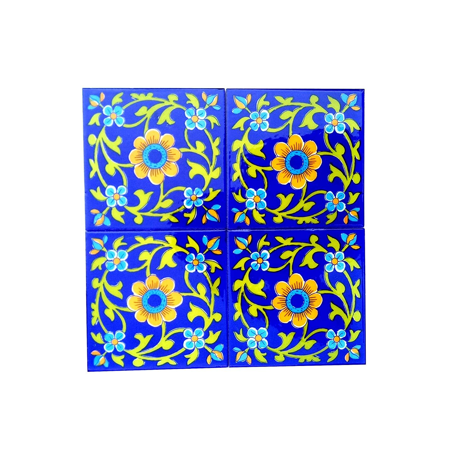 Home Decor Tile Ceramic High Lighter Wall Bathroom Tiles 6 x 6 Inch Set of 4
