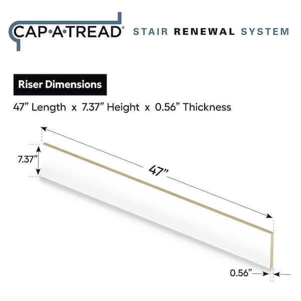 Cap A Tread 2 Pk Champagne Beach Wood 47″ Vinyl Overlay Stair Tread & Riser Kit