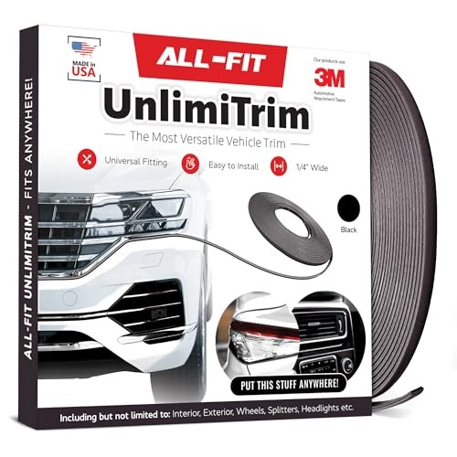 UnlimiTrim – Universal Decorative Exterior and Interior Trim – Easy-to Black