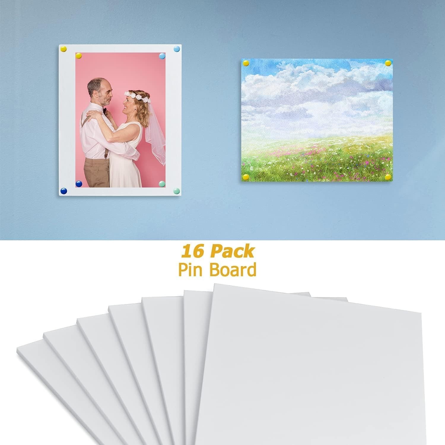 16 Pack White Foam Boards 11.7×16.5in, White Foam Core Boards Baking Board Ma…
