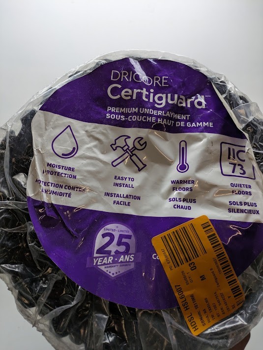 Certiguard 80 Sq. Ft. 40.5″ W 25.7 Ft. Premium Underlayment for Laminate & Vinyl