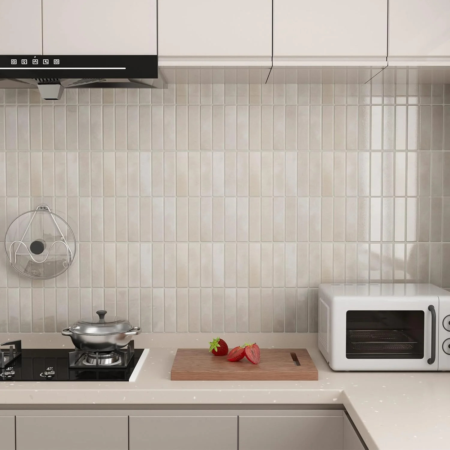 Peel and Stick Backsplash, 10 Sheets 11.42 x 9 in 3D Self Adhesive Wall Tile for