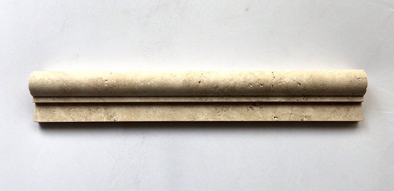 2″x12″ Ivory Travertine Chair Rail Ogee Profile Trim Molding Wall Tile Kitchen
