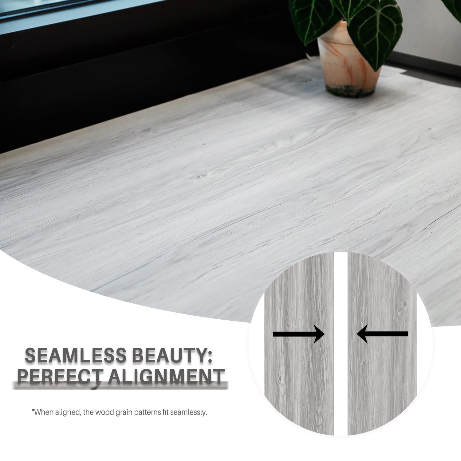 Wood Grain Peel and Stick Floor Tiles – 11.8” Width, Full Roll Length of 118″…