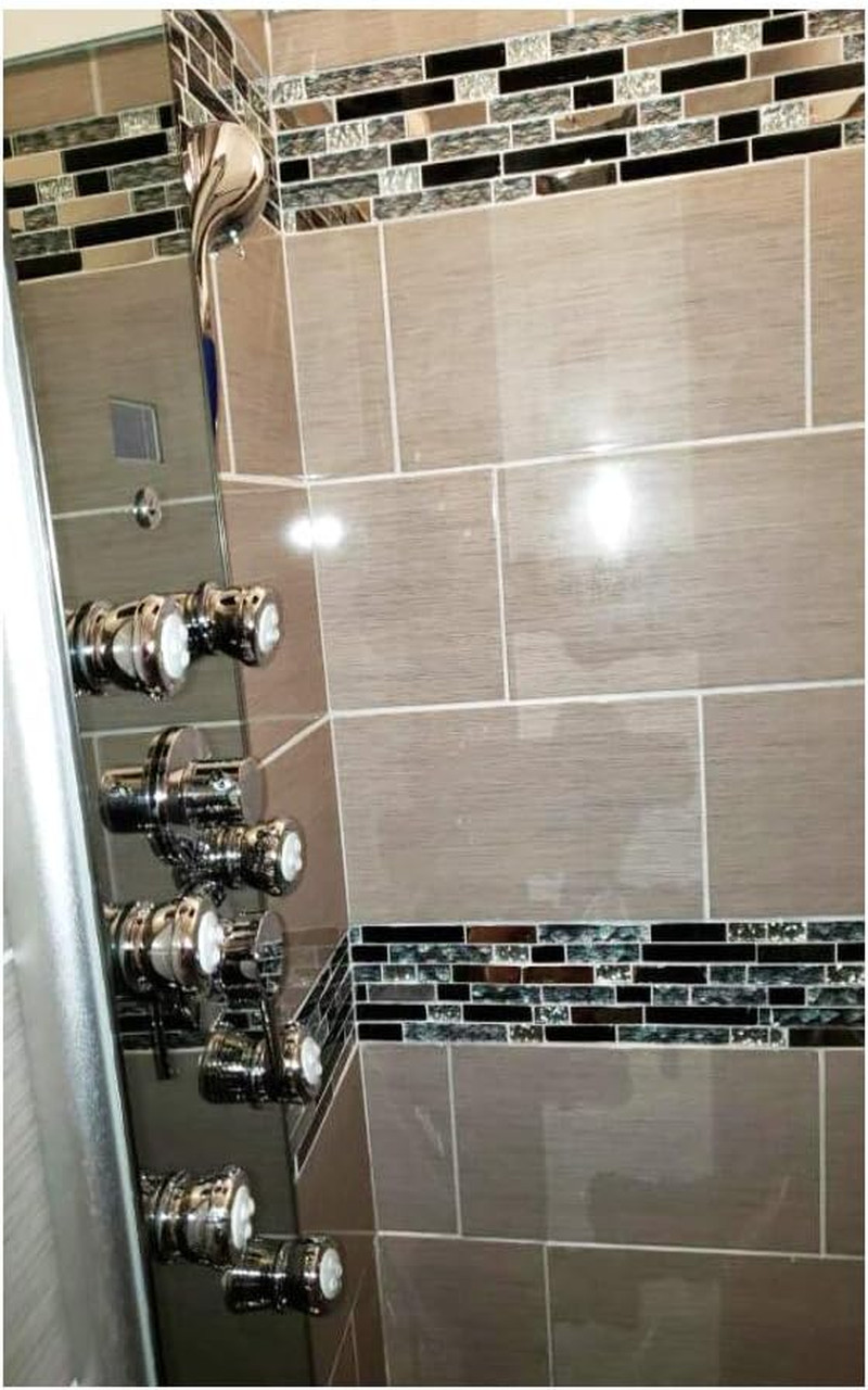 Elegant Black Crystal Glass Mosaic Tile for Kitchen & Bath Backsplash 5 sqft