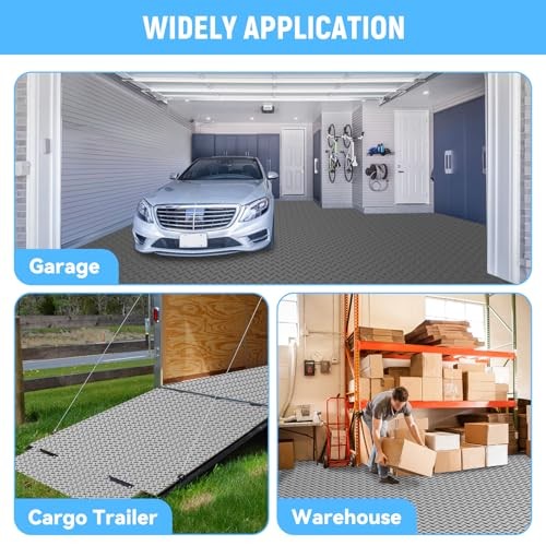 Garage Floor Mat 2.8mm Thickened PVC Roll for Under Car – 4×6 FT – Grey