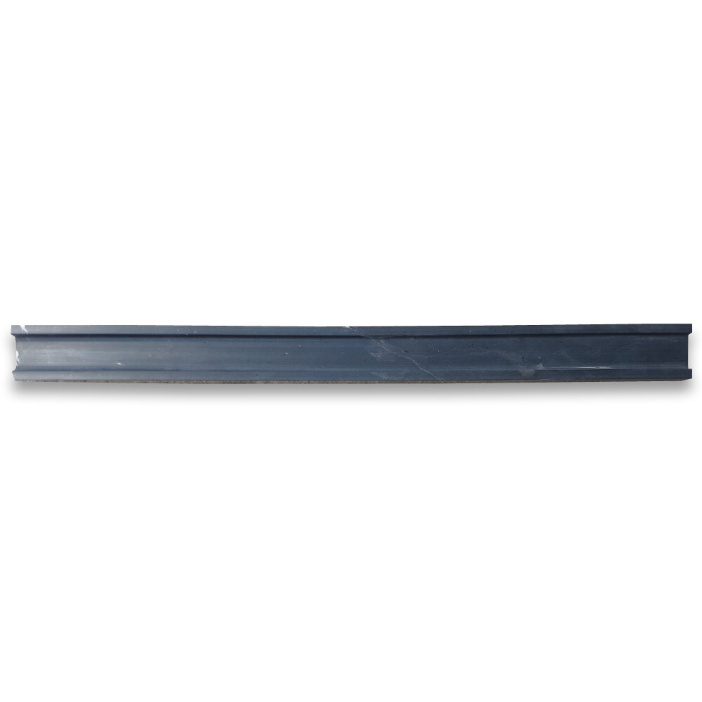 N15H Nero Marquina Black Marble Groove Liner Pencil Trim Molding Honed