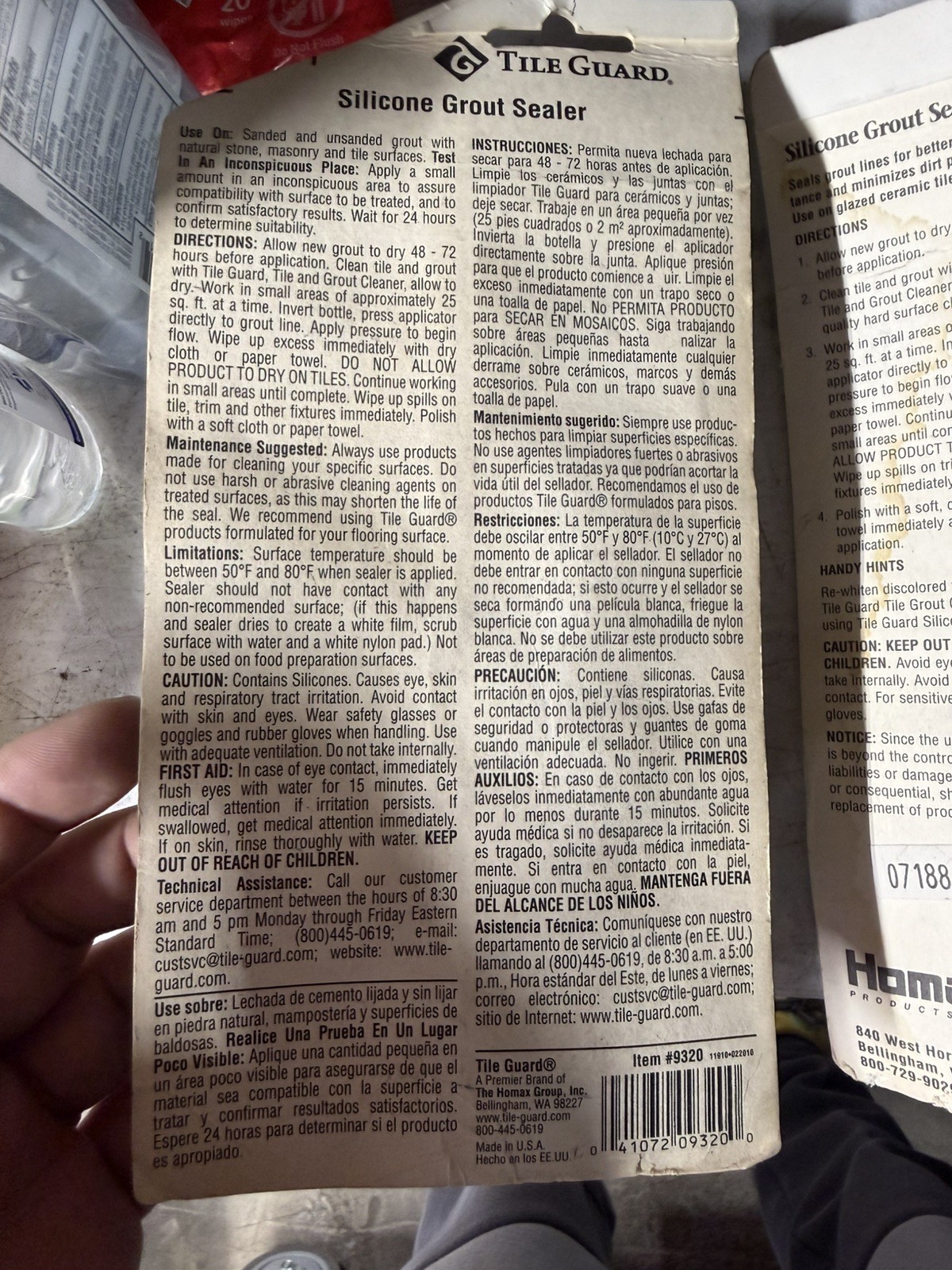 New Homax Residential Grout Sealer 4.3 oz 2 pack