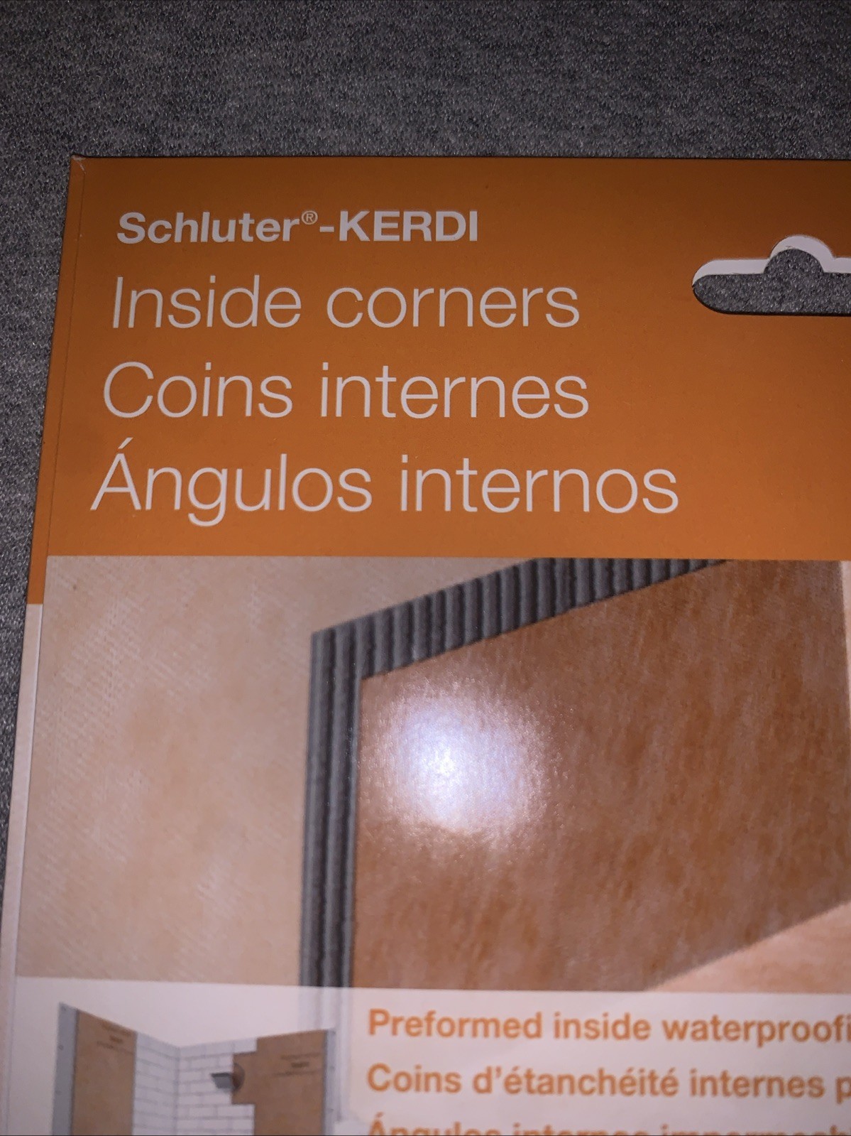 Schluter- KERDI Inside Corners, 1 Pack – 2 Pieces, KERECK/F12, New! Sealed!