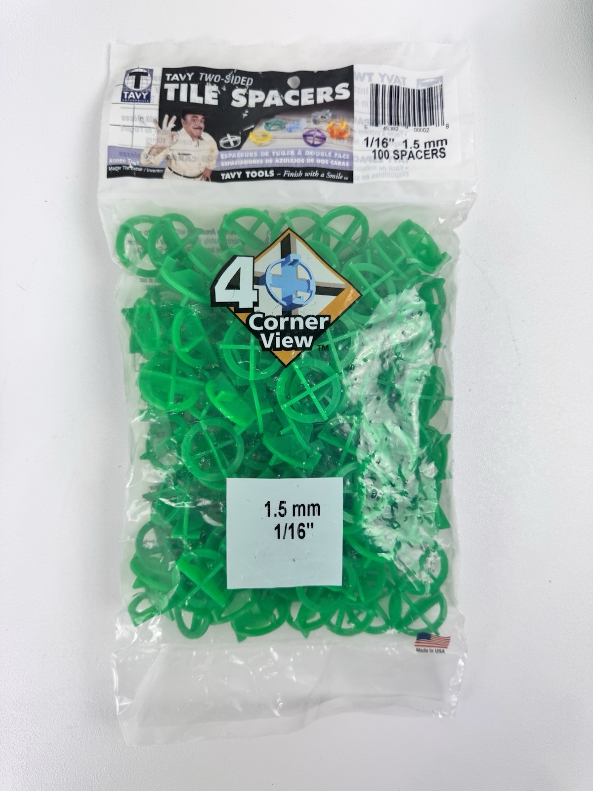11Pack TAVY Two Sided Tile Spacers 100 pieces 1/16″ 1.5 mm T-Spacers Made In USA