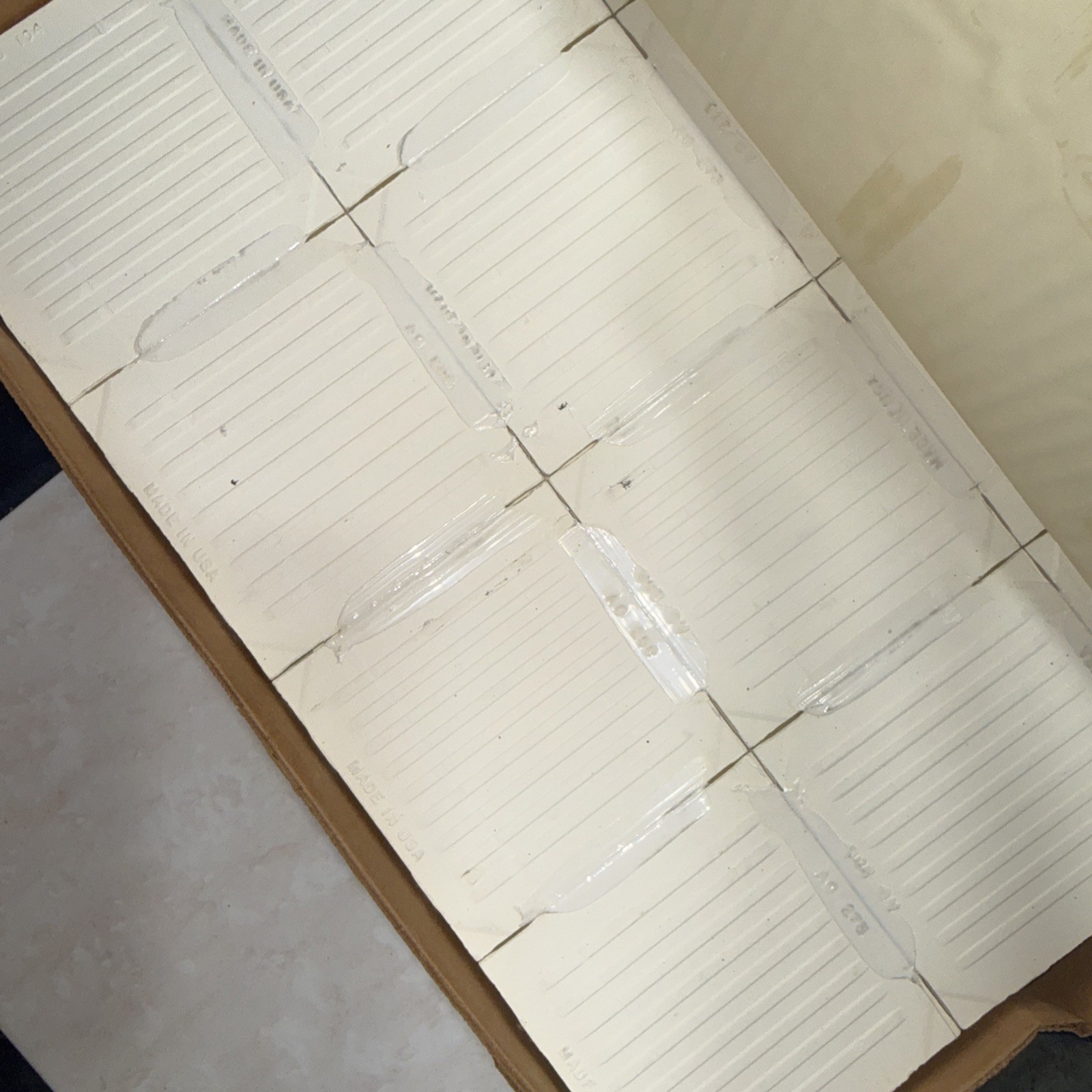 NOS American Olean Crystalline 306 Banana 4-1/4” Ceramic Tile 20 Sq Ft/Box USA