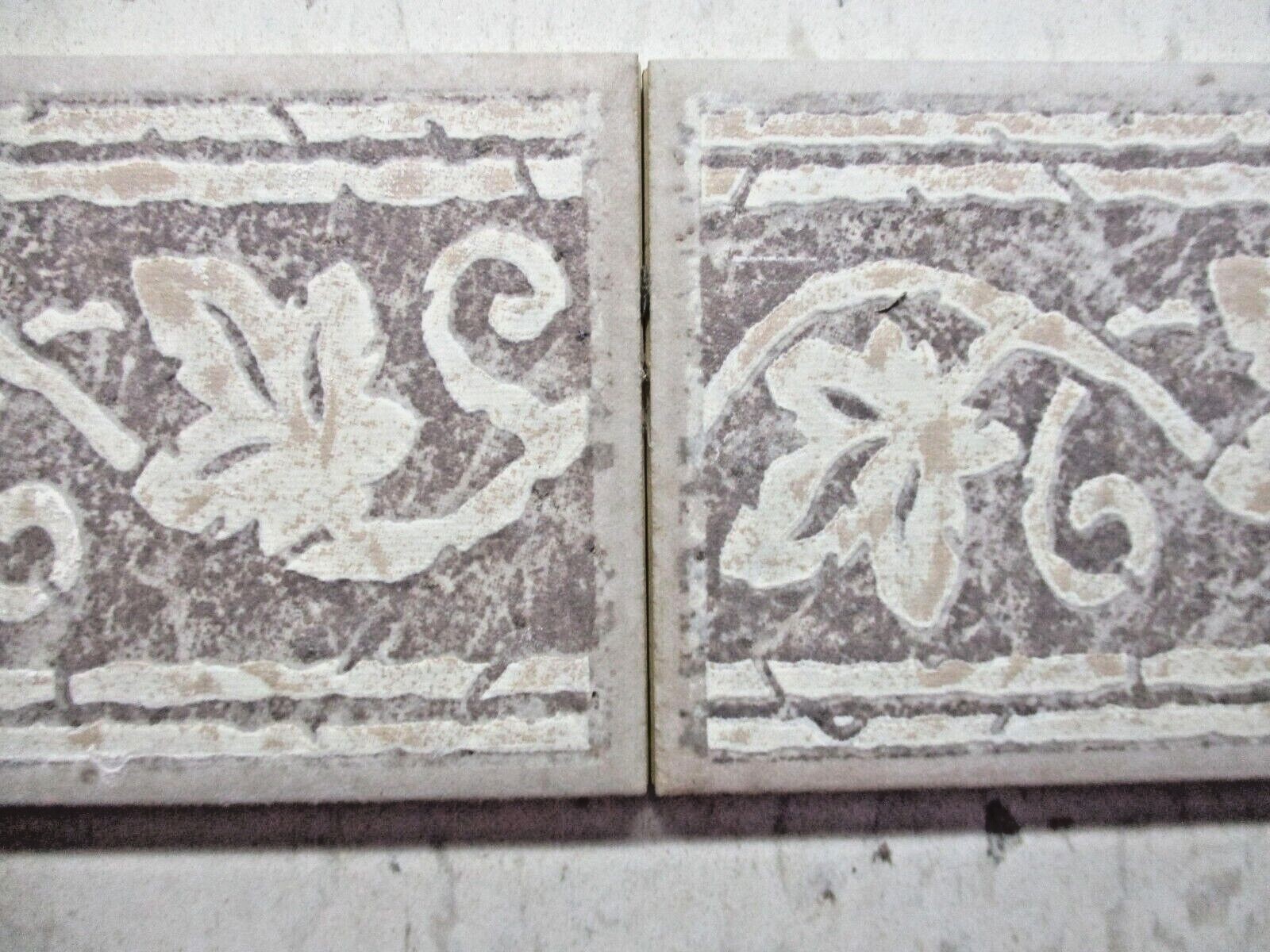 1 Wall Tile Florida USA 8-1/4 X 3″ Decorative Floral Trim Accent Cut from Larger