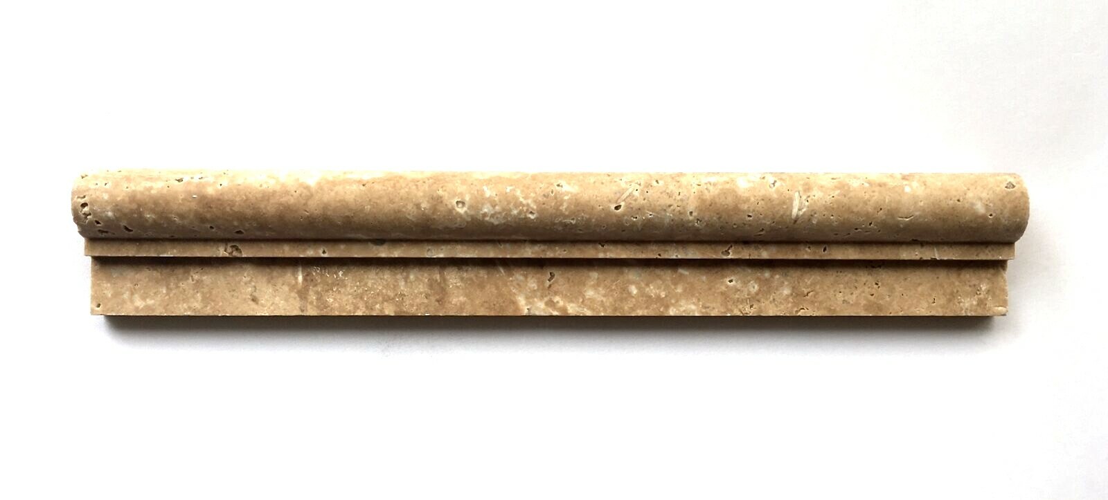 2″ X 12″ Walnut Travertine Chair Rail Ogee Profile Trim Molding Wall Tile