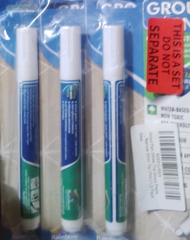 3P Grout Pen White Tile Paint Marker Waterproof Tile Grout Colorant & Sealer Pen
