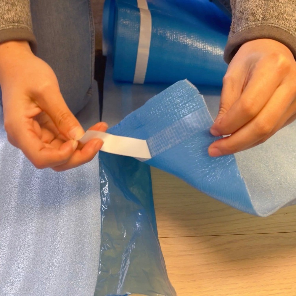 2mm Thickness 2-N-1 Moisture Barrier Blue Foam Underlayment
