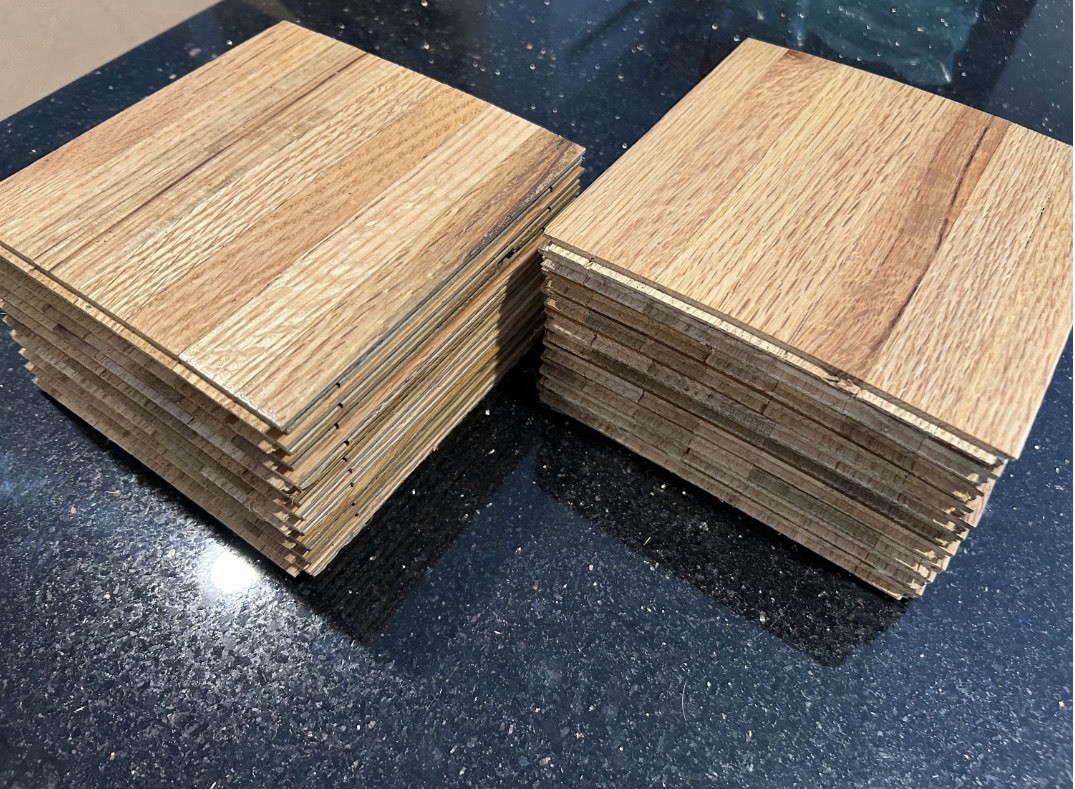 OAK PARQUET FLOOR: 20pcs 6″x6″x5/16″: Hartco Natural 5 Sq ft NEW!