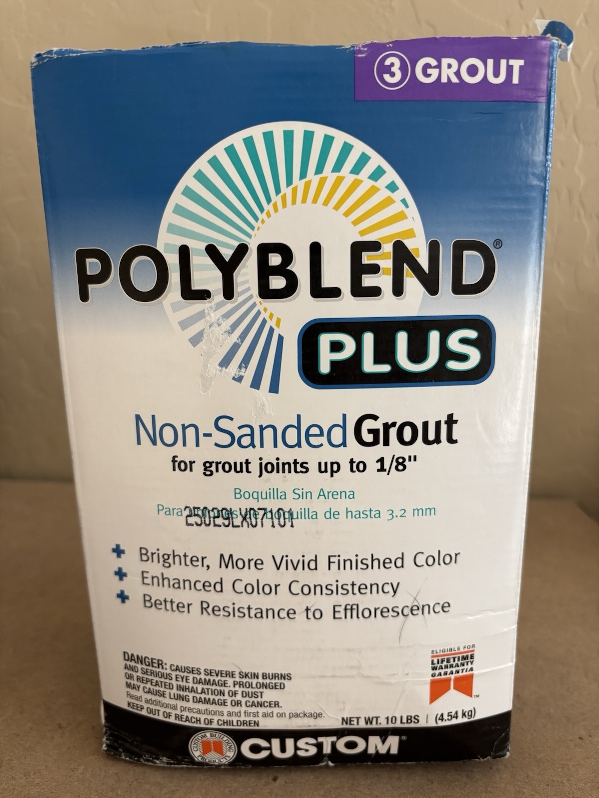 Custom Building Products PolyBlend Plus Non-Sanded Grout Pewter 10 lbs