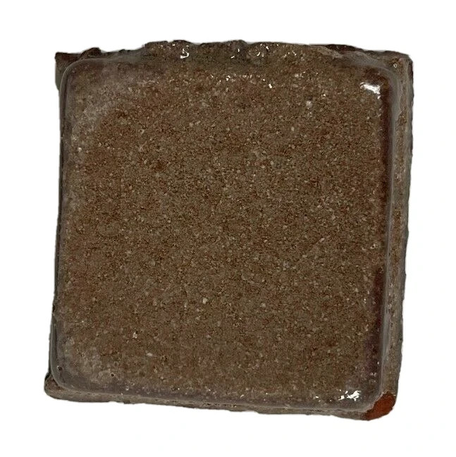 2×2 Tile Mosaic Frosted Terra Cotta Brown, Frosted Mahogany Ceramic (3 Tiles)