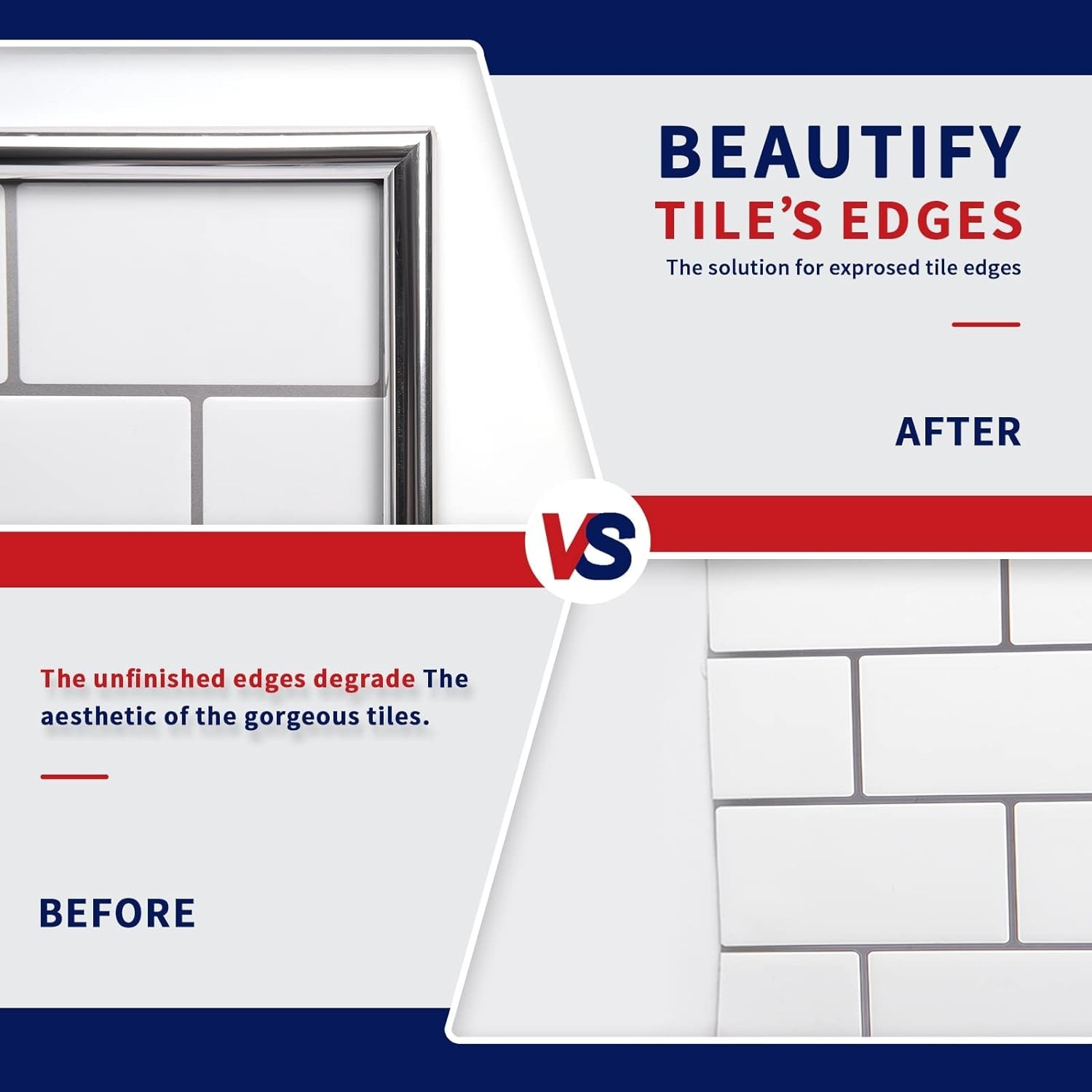 10 Ft Peel and Stick Trim – Elegant Stainless Steel Backsplash Edge Decoration