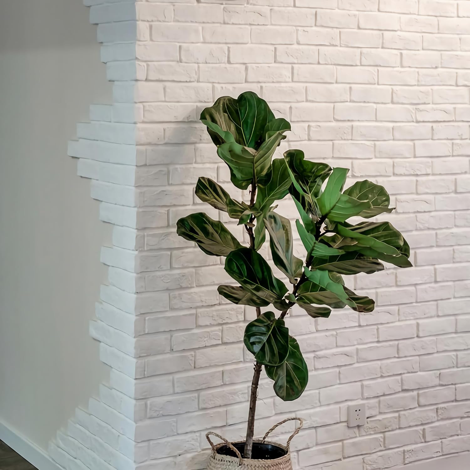 40 Pcs White Thin Brick Veneers for Interior and Exterior Wall Decor (7 Sq.Ft)