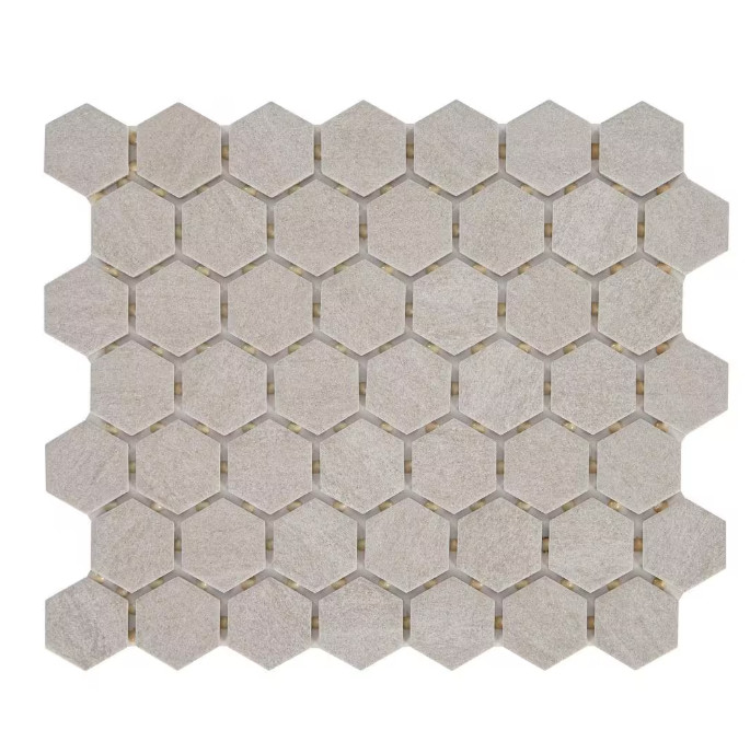 Daltile Nova Falls Gray 10in x 12in Glazed Ceramic Hexagon Mosaic Tile 9.7 sqft
