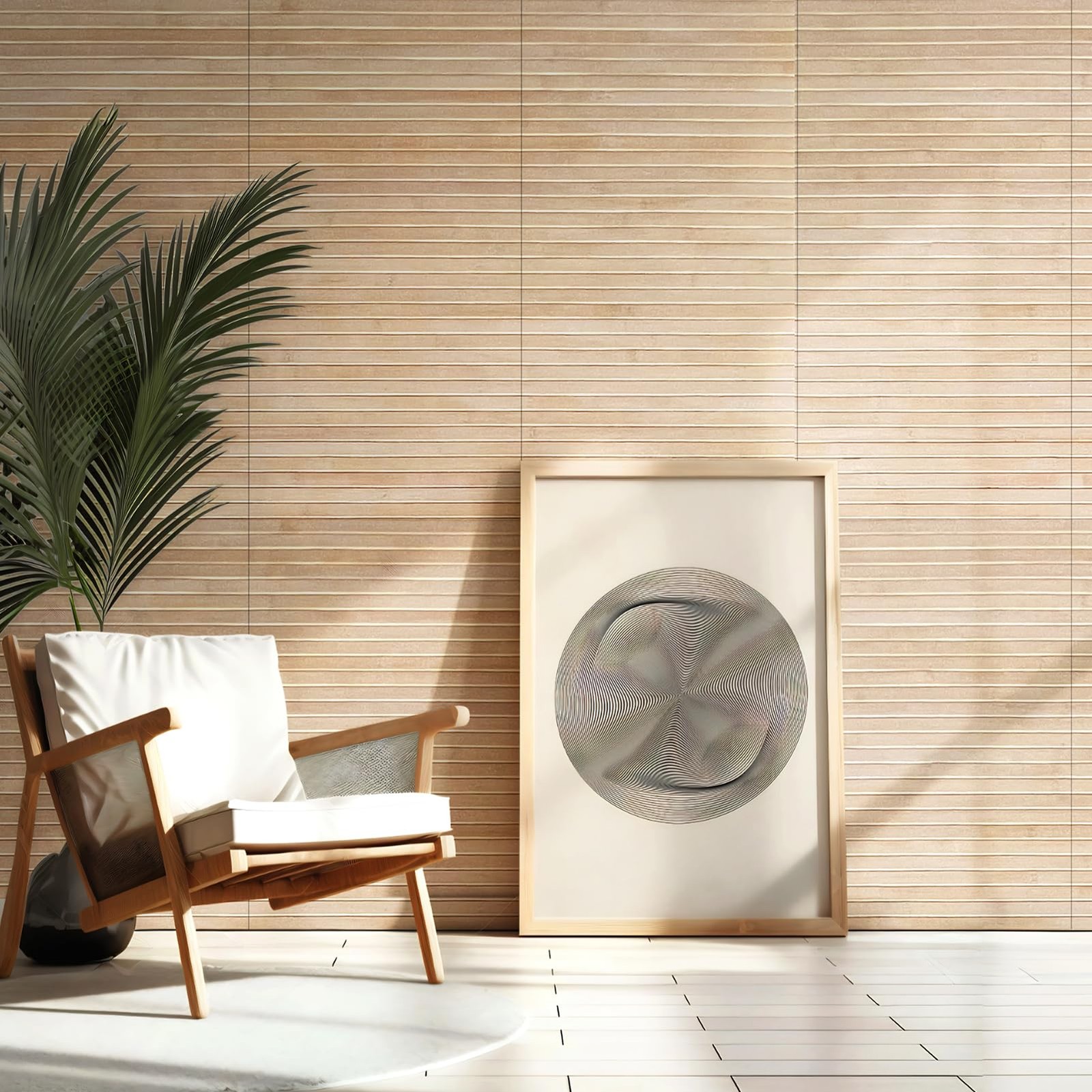 Natural Wall Panel for Interior Wall Decor, Renewable Pole Wrap Wainscoting P…